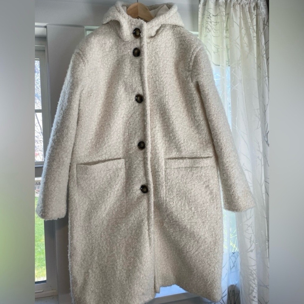 A new day Women's Cream hoodie Teddy Jacket